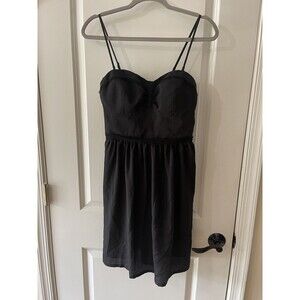 American Eagle Women's Size 10 Black Mini Dress Spaghetti Strap Boho